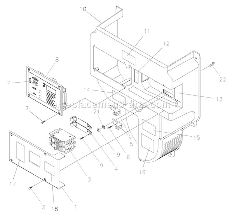 Page B Diagram and Parts List for 040227-0  Briggs and Stratton Generator